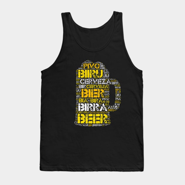 Beer In Different Languages T-Shirt Tank Top by KawaiiAttack